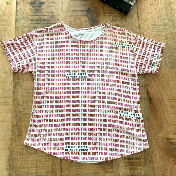 Anthropologie Maeve Right to Be Heard Voters Rights Tee Womens Size Small - Picture 8 of 12